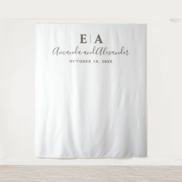 シンプルなタイポグラフィーの背景。結婚式の背景 タペストリー