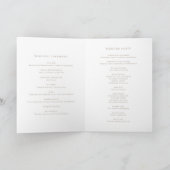 シンプルなタイポグラフィー タイプのフォーマルな結婚式 プログラム (内部)