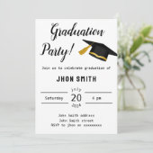 シンプルなタイポグラフィー モノクロ写真 招待状 (スタンド正面)