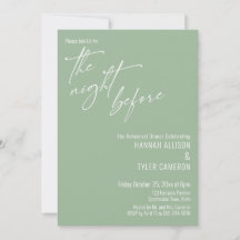 シンプルなタイポグラフィ「The Night Before」ライトグリーン