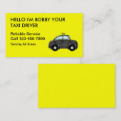 シンプルなタクシーの名刺 名刺 (正面/裏面)