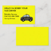 シンプルなタクシーの名刺 名刺 (正面/裏面)