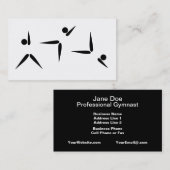 シンプルなタンブラーの体育専門家の体操の記号 名刺 (正面/裏面)