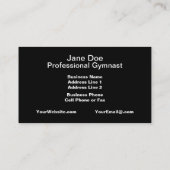シンプルなタンブラーの体育専門家の体操の記号 名刺 (裏面)