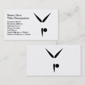 シンプルなタンブラーの体育専門家|の体操のコーチ 名刺 (正面/裏面)