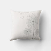 シンプルなタンポポの種の吹くこと クッション (裏面)