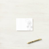 シンプルなタンポポの種の吹くこと ポストイット (デスク上)