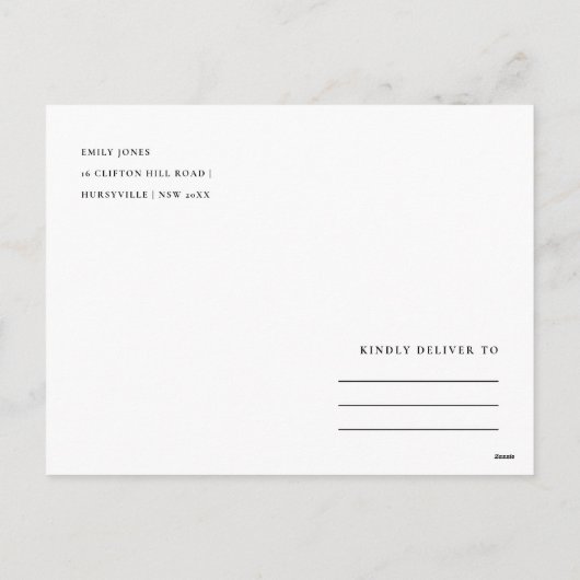 シンプルなダスキーセージグリーンのクリスマス写真で乾杯 シーズンポストカード (裏面)