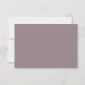 シンプルなダスティローズとゴールドのタイポグラフィーRSVP ウェディング 出欠カード (裏面)