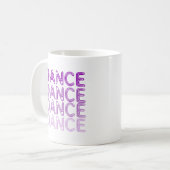 シンプルなダンスのデザイン コーヒーマグカップ (正面左)