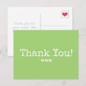 シンプルなチャートルーズグリーン　テキストを追加してください　ありがとうございます ポストカード (正面/裏面)