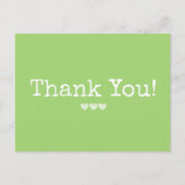 シンプルなチャートルーズグリーン　テキストを追加してください　ありがとうございます ポストカード (正面)