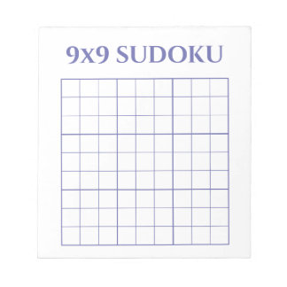 シンプルなツルニチニチソウ色と白の9x9数独テンプレート ノートパッド