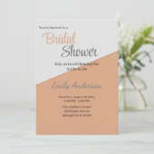 シンプルなツートーンの招待状デザイン 招待状 (スタンド正面)