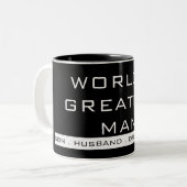 シンプルなテキストタイポグラフィー ツートーンマグカップ (正面左)