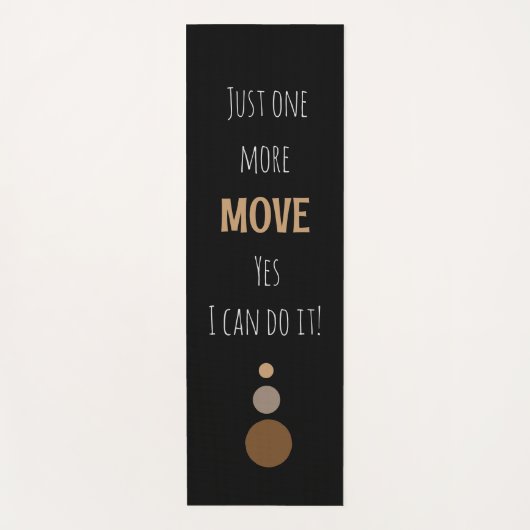 シンプルなテキストブラックヨガマットをもっと動かして ヨガマット (正面)