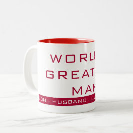 シンプルなテキスト タイポグラフィー ツートーンマグカップ