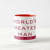 シンプルなテキスト タイポグラフィー ツートーンマグカップ (中央)