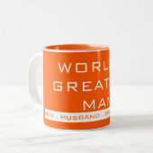 シンプルなテキスト タイポグラフィー ツートーンマグカップ (正面左)