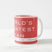 シンプルなテキスト タイポグラフィ ツートーンマグカップ (正面右)