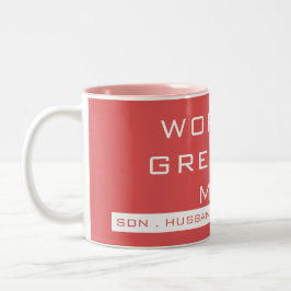 シンプルなテキスト タイポグラフィ ツートーンマグカップ