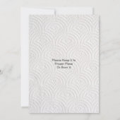 シンプルなテクスチャーの花モチーフのイスラム教式ウェディング招待状 招待状 (裏面)