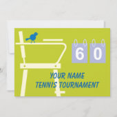 シンプルなテニストーナメントの招待のテンプレート 招待状 (正面)