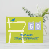 シンプルなテニストーナメントの招待のテンプレート 招待状 (スタンド正面)