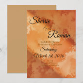 シンプルなテラコッタの招待状 招待状 (正面/裏面)