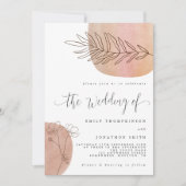 シンプルなテンプレートのウェディング招待状 招待状 (正面)