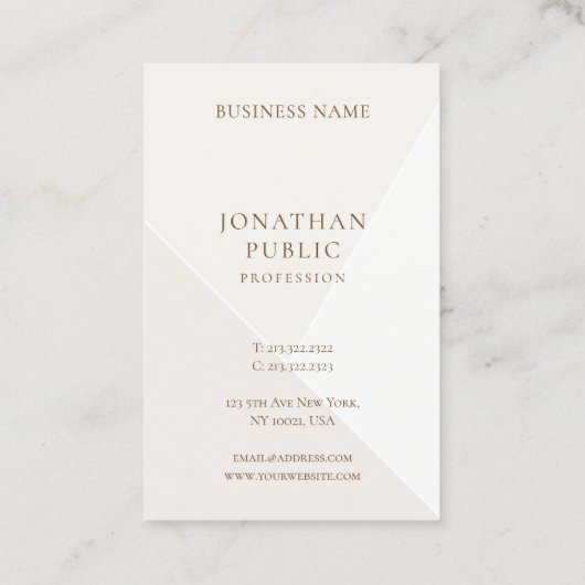 シンプルなテンプレートの最小主義のモダンなプロフェッショナル 名刺 (裏面)