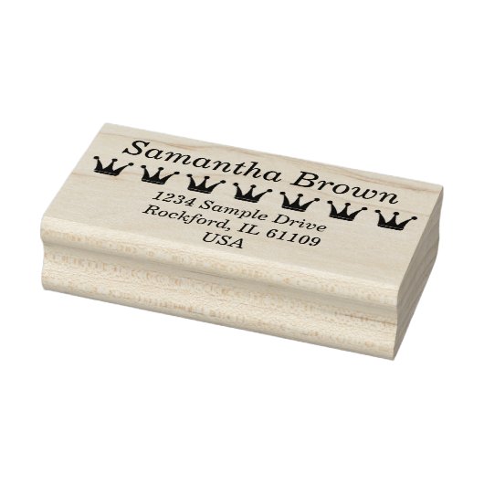 シンプルなデザインとヴィンテージ縁どクラウンとアイディア ラバースタンプ (スタンプ)