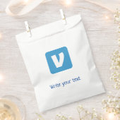 シンプルなデザインにあなたのテキストと写真をプラス　クリスマス フェイバーバッグ (クリップ留めされた状態)