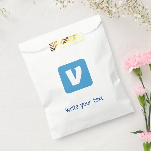 シンプルなデザインにあなたのテキストと写真をプラス　クリスマス フェイバーバッグ (封をした状態)