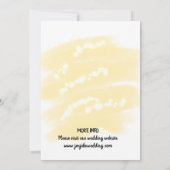 シンプルなデザインに名前と日付を追加して保存 招待状 (裏面)