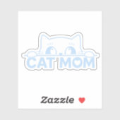 シンプルなデザインのかわいい黒猫好きママ シール (シート)