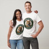 シンプルなデザインのカスタム猫パパ 猫好き Tシャツ (ユニセックス)