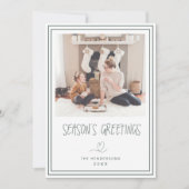 シンプルなデザインのクリスマスカード ゴールド 招待状 (正面)