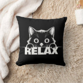 シンプルなデザインの可愛い子猫 - ねこ 1 + テキスト クッション (ブランケット)