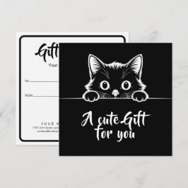 シンプルなデザインの可愛い子猫 - CAT 1 ノートカード
