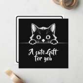 シンプルなデザインの可愛い子猫 - CAT 1 ノートカード (正面/裏面インサイチュ)