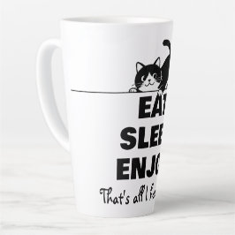 シンプルなデザインの可愛い子猫 - CAT 6 カフェラテマグ