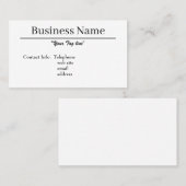 シンプルなデザインの名刺 名刺 (正面/裏面)