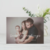 シンプルなデザインの季節のグリーティングカード シーズンカード (スタンド正面)