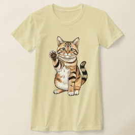 シンプルなデザインの男性用猫グッズ Tシャツ