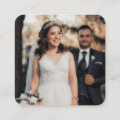 シンプルなデザインの結婚式出欠確認用QRコード エンクロージャーカード (裏面)