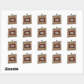 シンプルなデザインのRustic Wordアートサイン スクエアシール (シート)