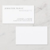 シンプルなデザイン モダン エレガント ミニマル テンプレート 名刺 (正面/裏面)