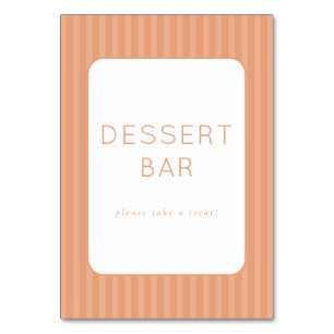 シンプルなデザートバーサイン Peach テーブルナンバー