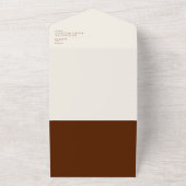 シンプルなデザート | ダークシナモン シールとオールインワン オールインワン招待状 (外側)